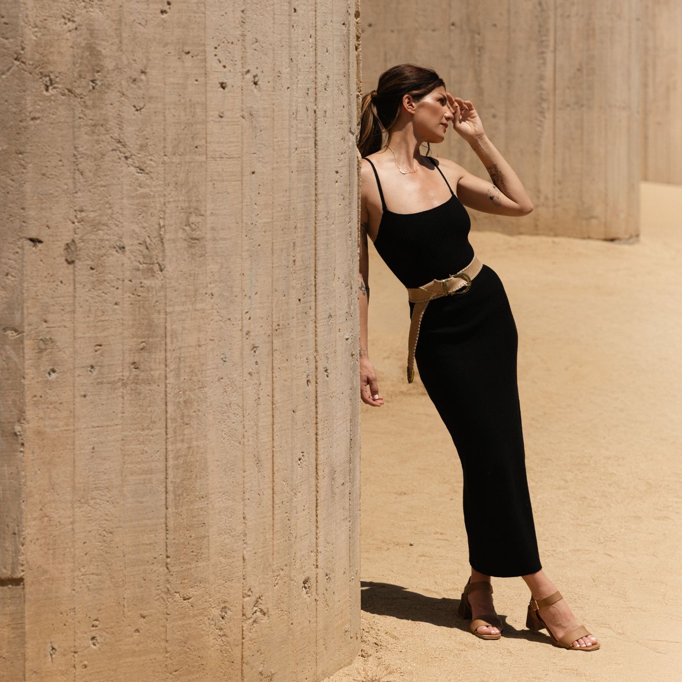 Stella Go-To Block Heel Sandal Black