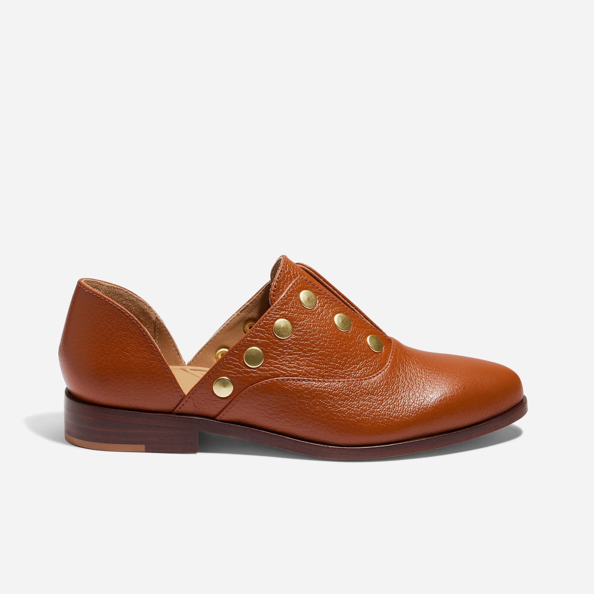 Emma d'Orsay Studded Oxford British Tan
