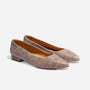 Fina Pointed Toe Flat Greige Snake